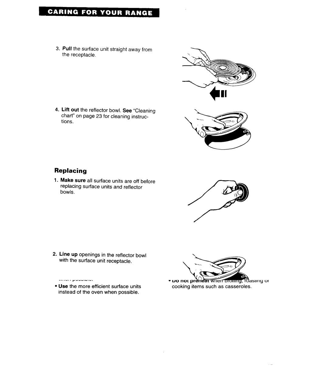 Whirlpool RS313PXY important safety instructions Replacing 