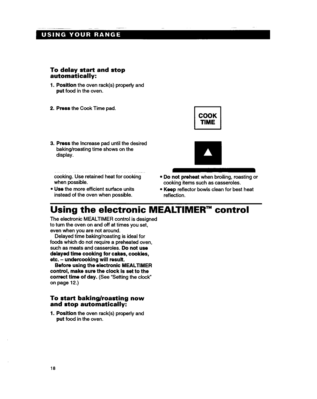 Whirlpool RS385PXB, RS385PCB manual To delay start and stop automatically, Icook Time 