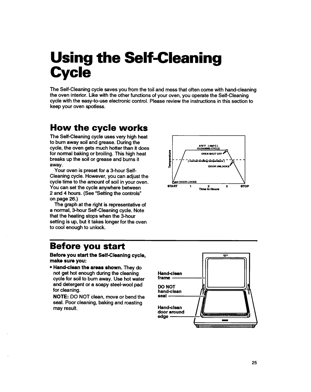 Whirlpool RS386PXB manual Using the Self-Cleaning Cycle, How the cycle works, Before you start 