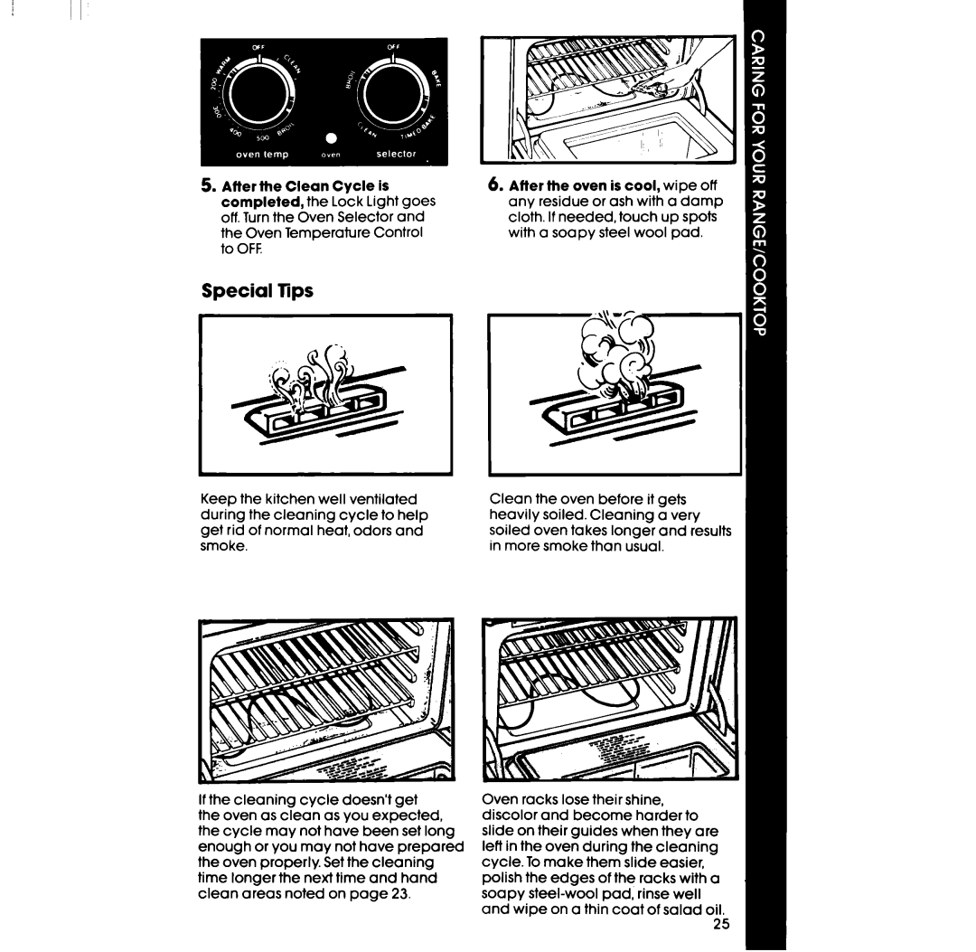 Whirlpool RS575PXR manual Special Tips 