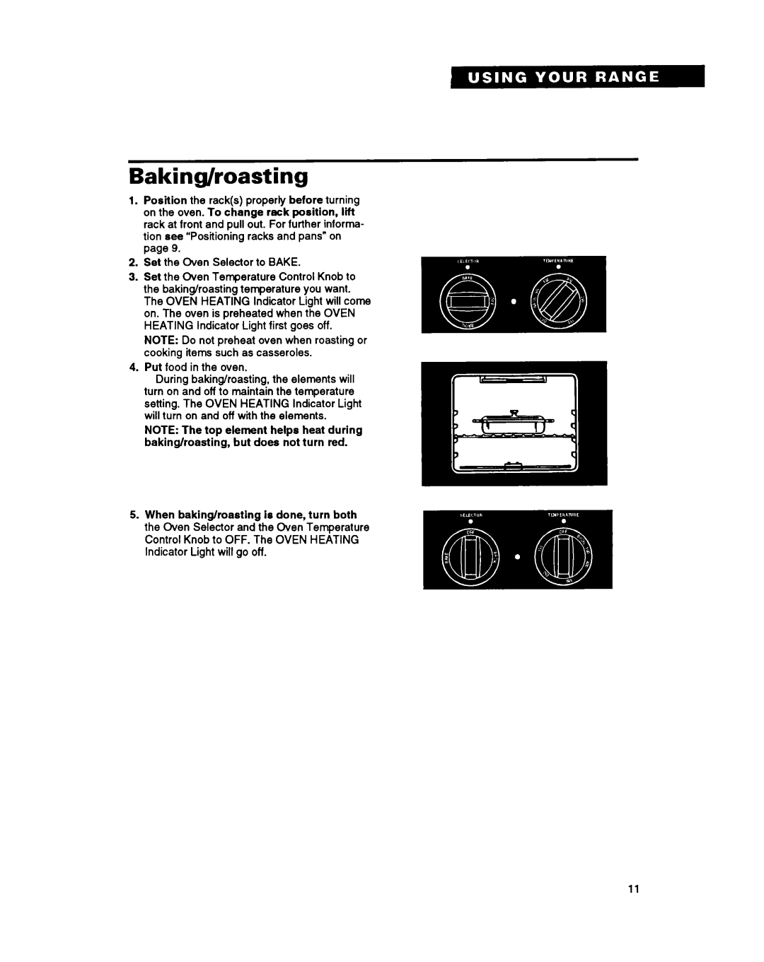 Whirlpool 336, RS600BXY, Range important safety instructions Baking/roasting 