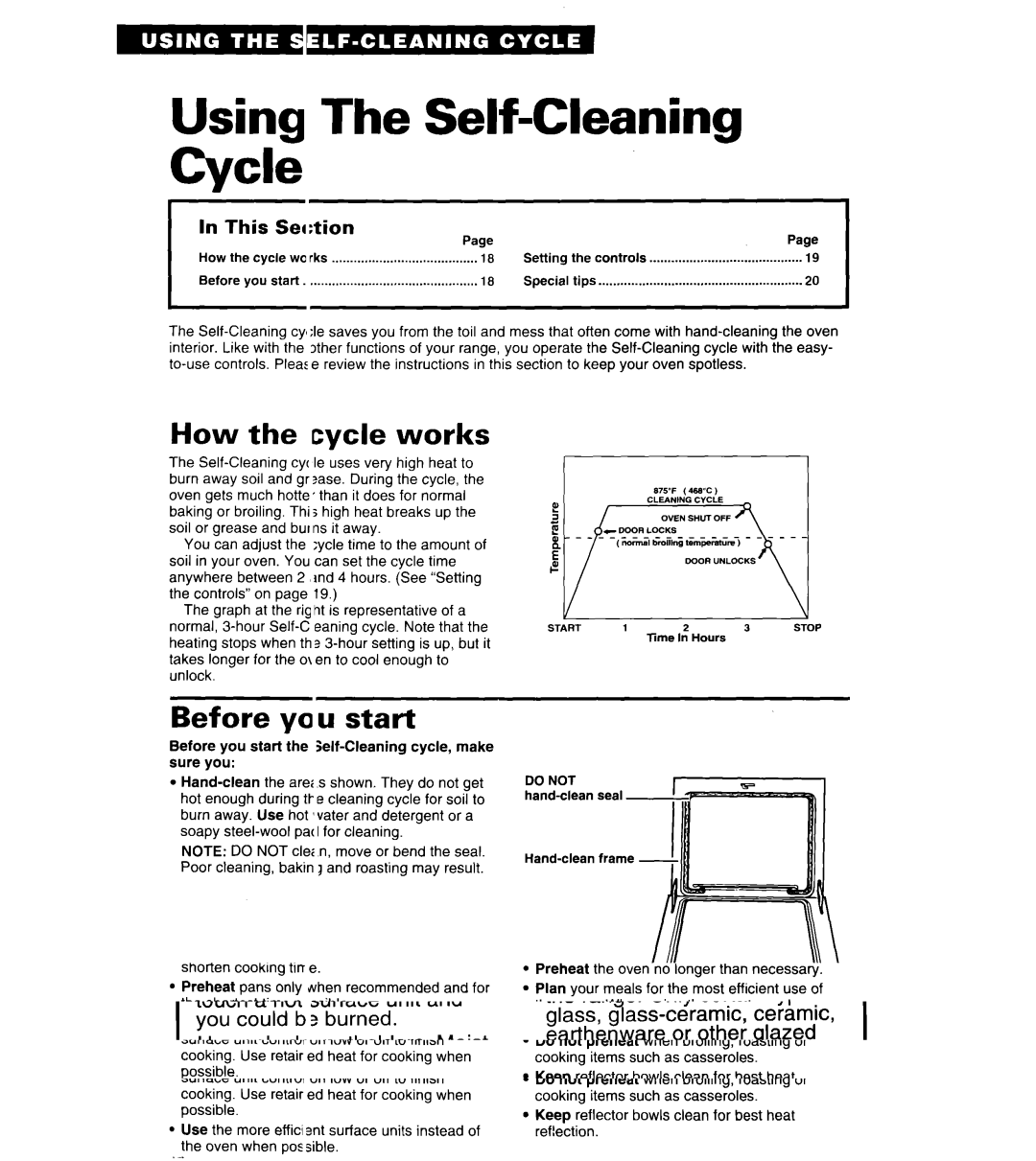 Whirlpool RS6606XY warranty Using The Self-Cleaning Cycle, How the cycle works, Before you start 