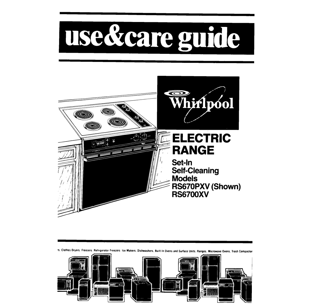 Whirlpool RS6700XV manual RS670PXV Shown 