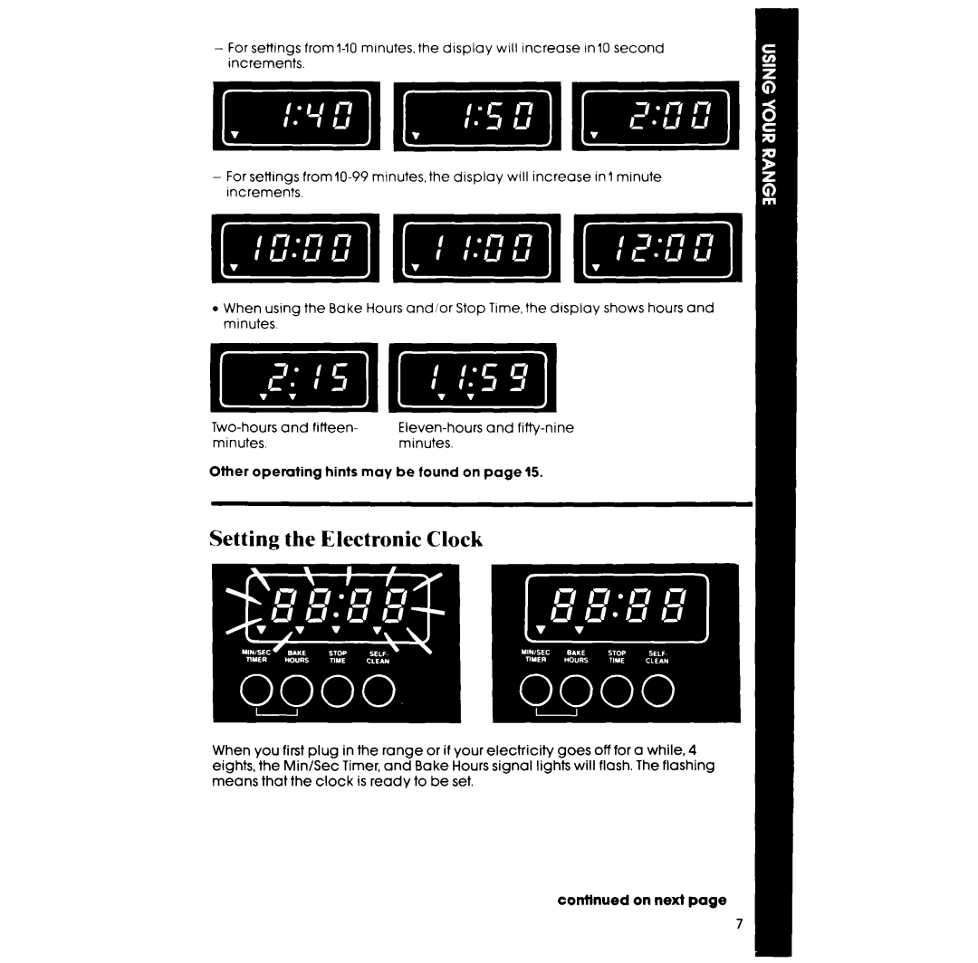 Whirlpool RS675PXK manual Minutes 