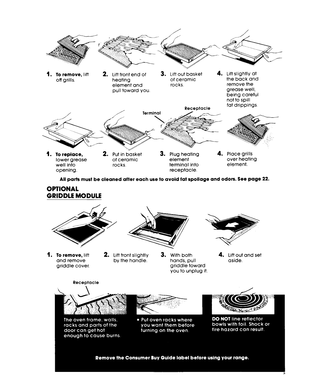 Whirlpool RS676PXL warranty Optional Griddle Module 