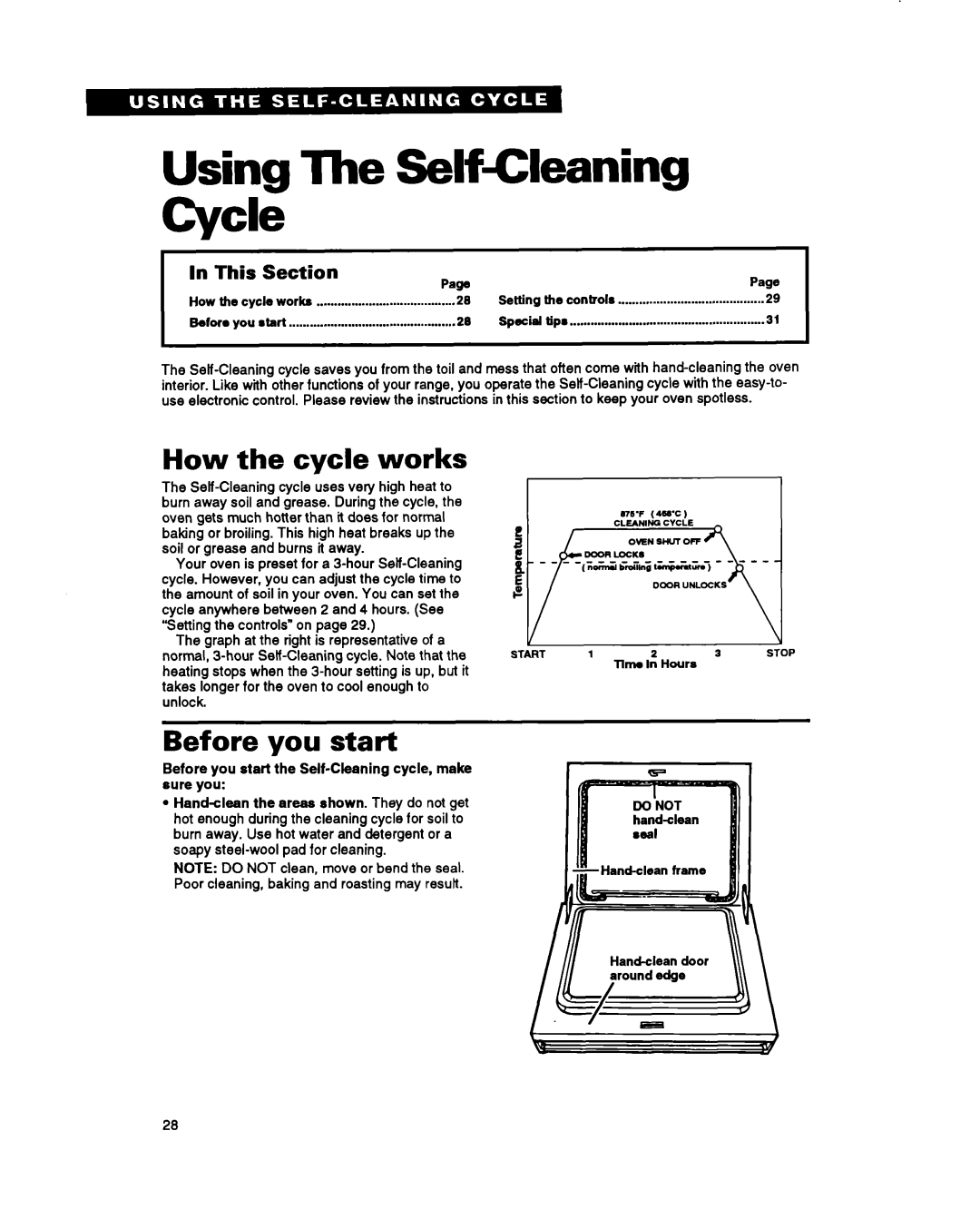 Whirlpool RS696PXB warranty Using The Self-CleaningCycle, How the cycle works, Before you start, This, Section 