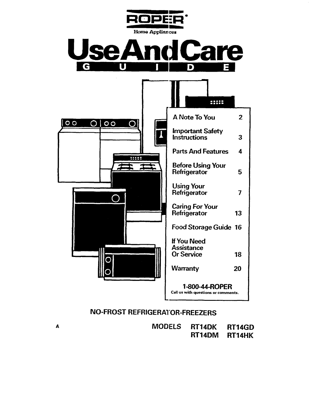 Whirlpool RT14HK important safety instructions RT14DM, RTl4GD 