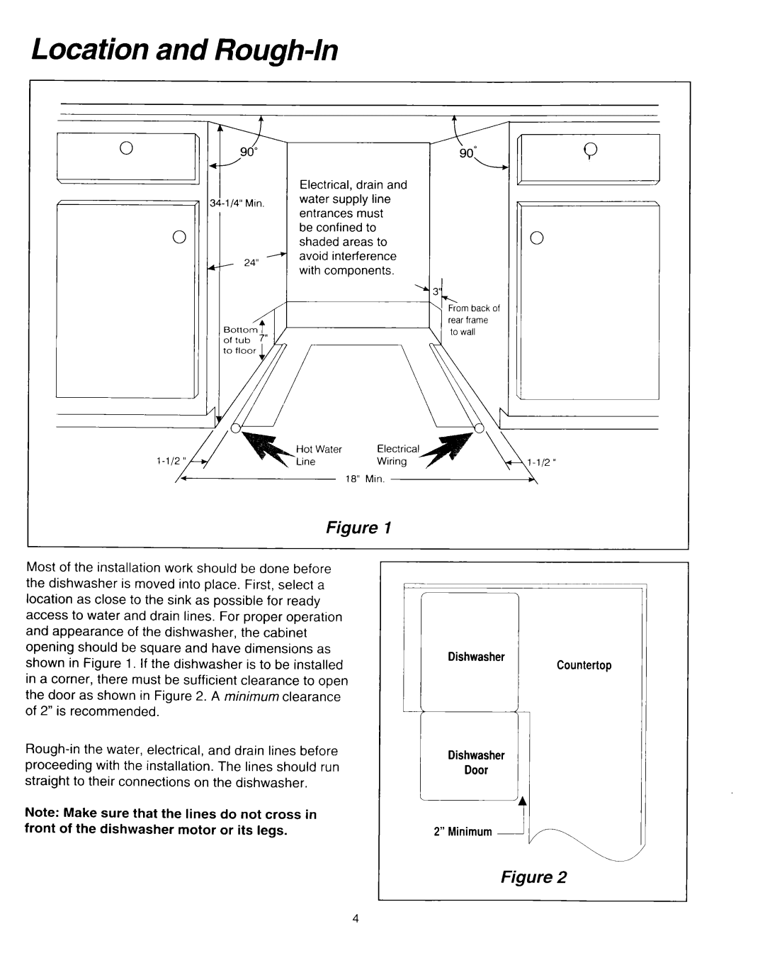 Whirlpool RUD0800EB installation instructions Location and Rough-In 