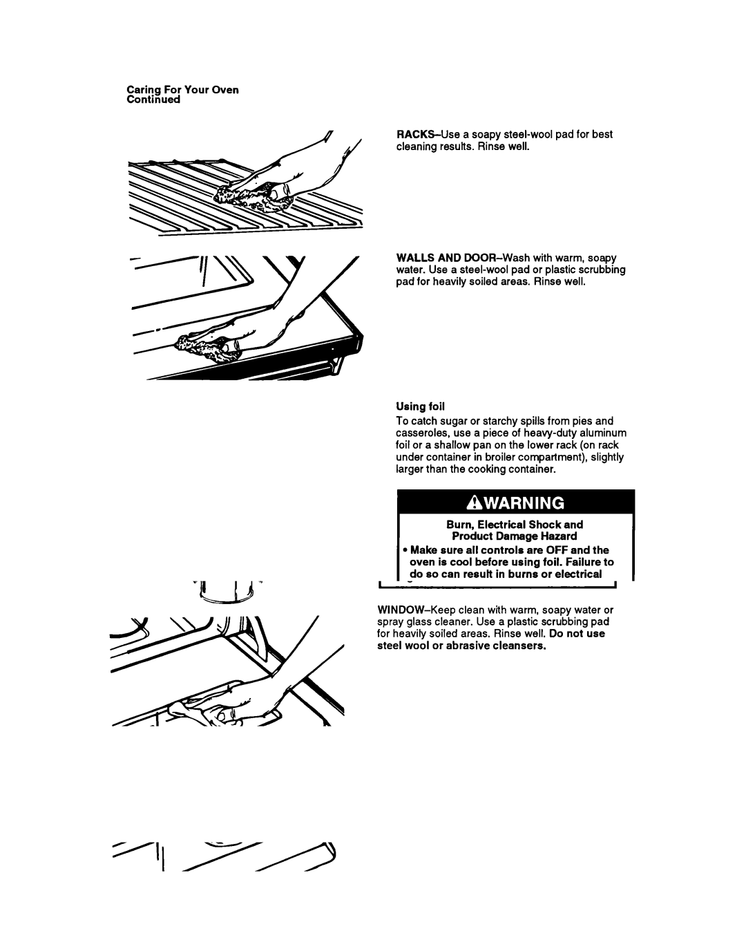 Whirlpool SBl3OPER manual Using foil 