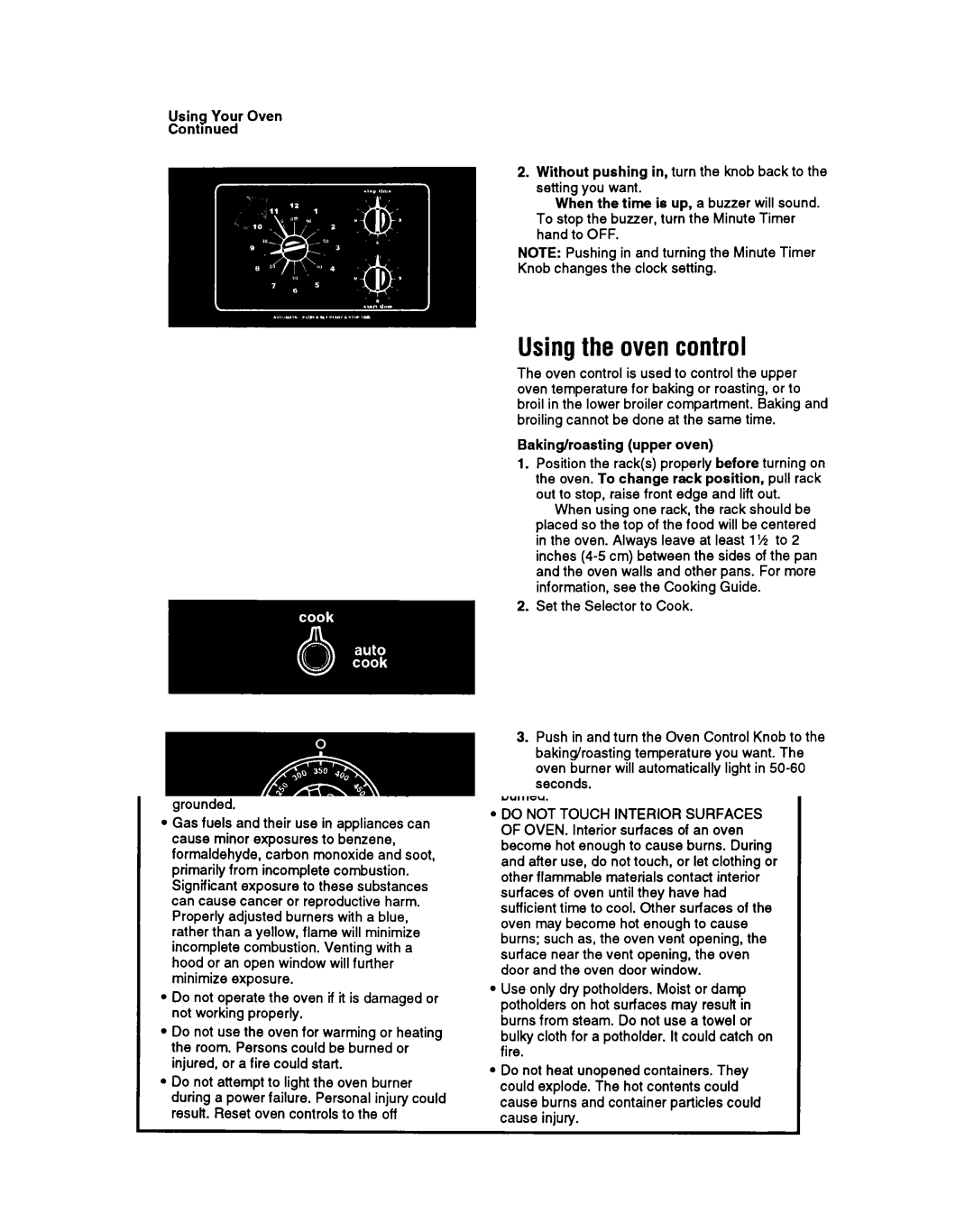 Whirlpool SBl3OPER manual Usingthe ovencontrol 