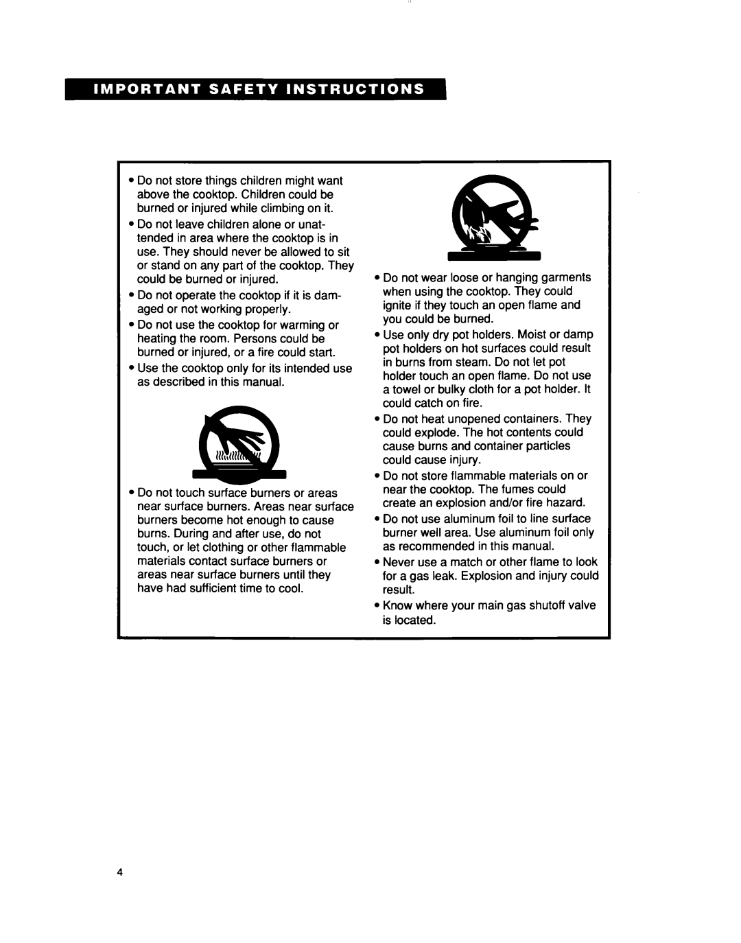 Whirlpool SC6640EE important safety instructions 