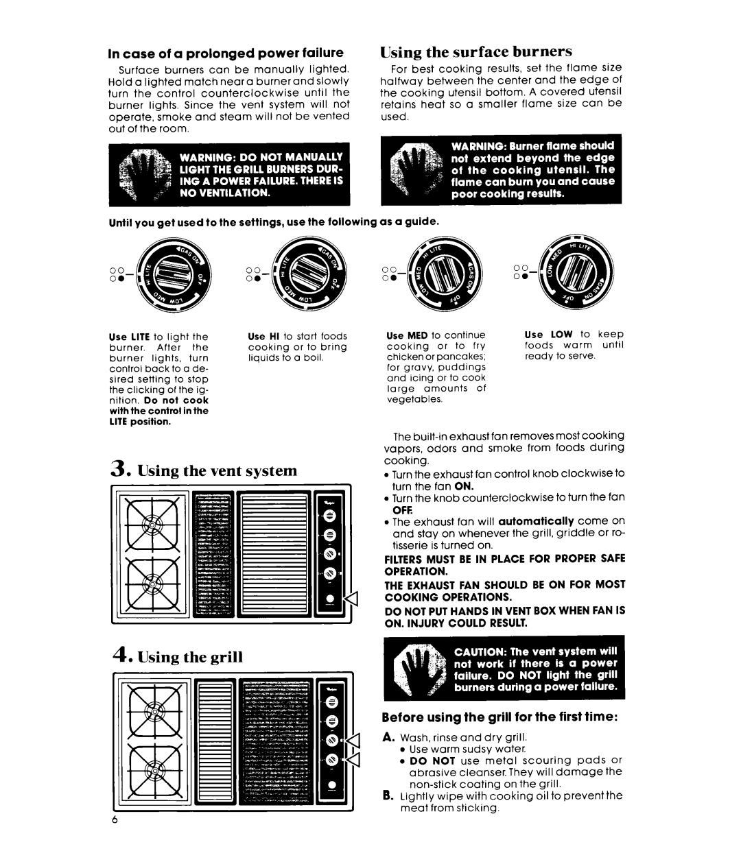 Whirlpool SC8900EMH manual Case of a prolonged power failure 