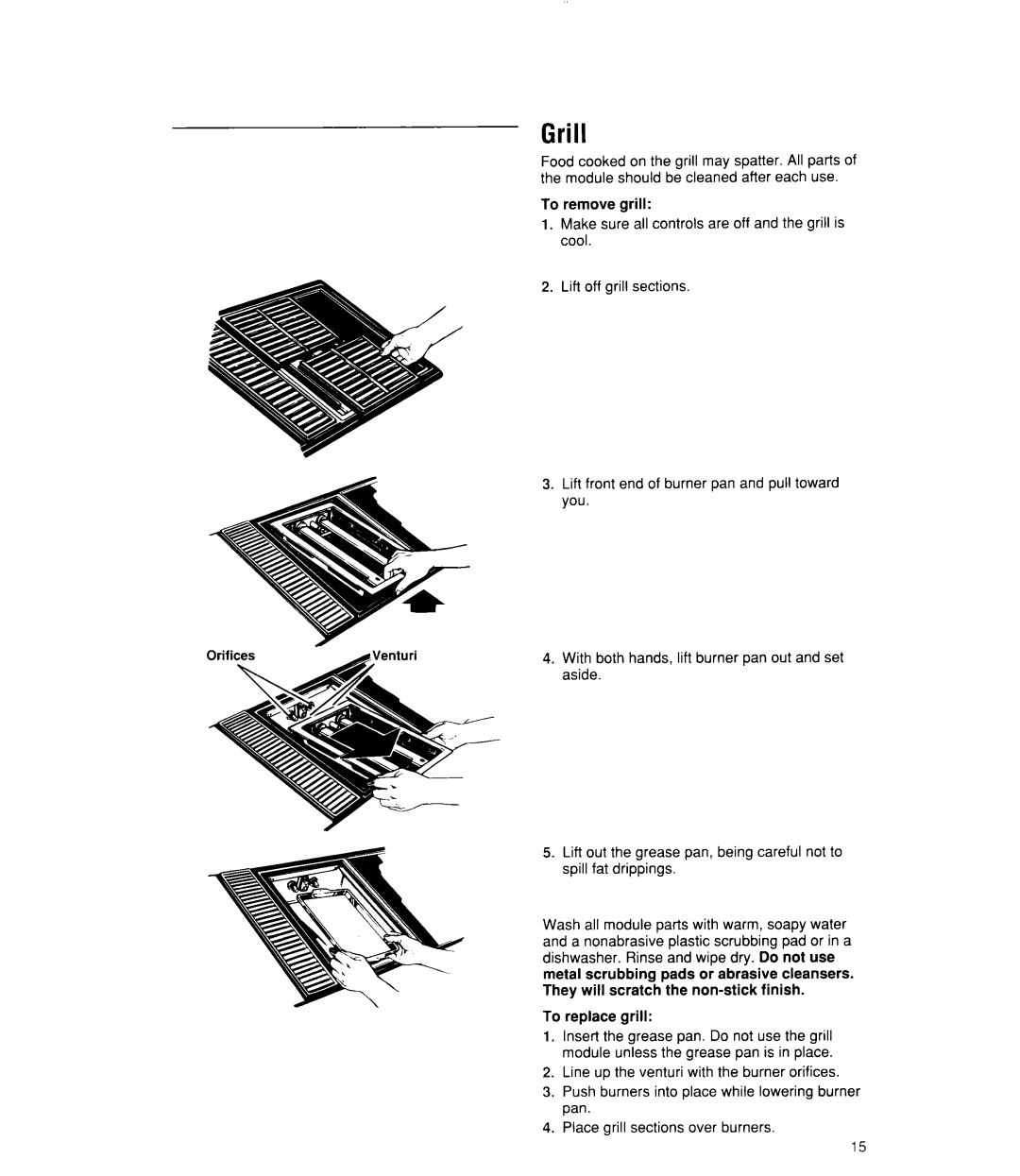 Whirlpool SC8900EX manual Grill 