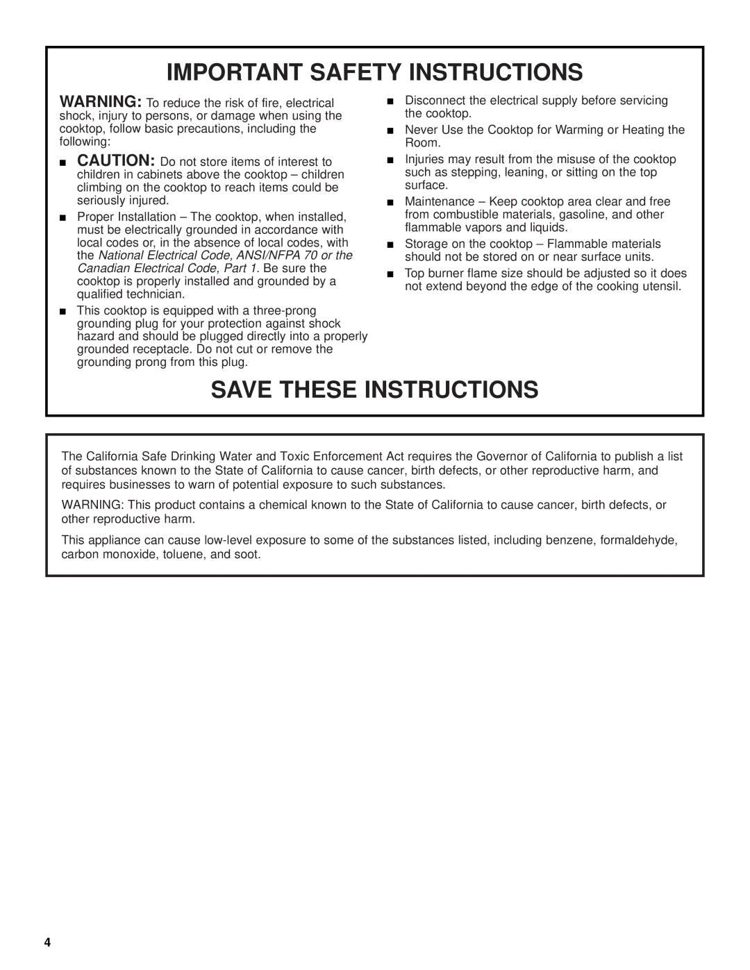 Whirlpool GLT3614, SCS3614, SCS3014, GLT3014, GLT3615 manual Important Safety Instructions 