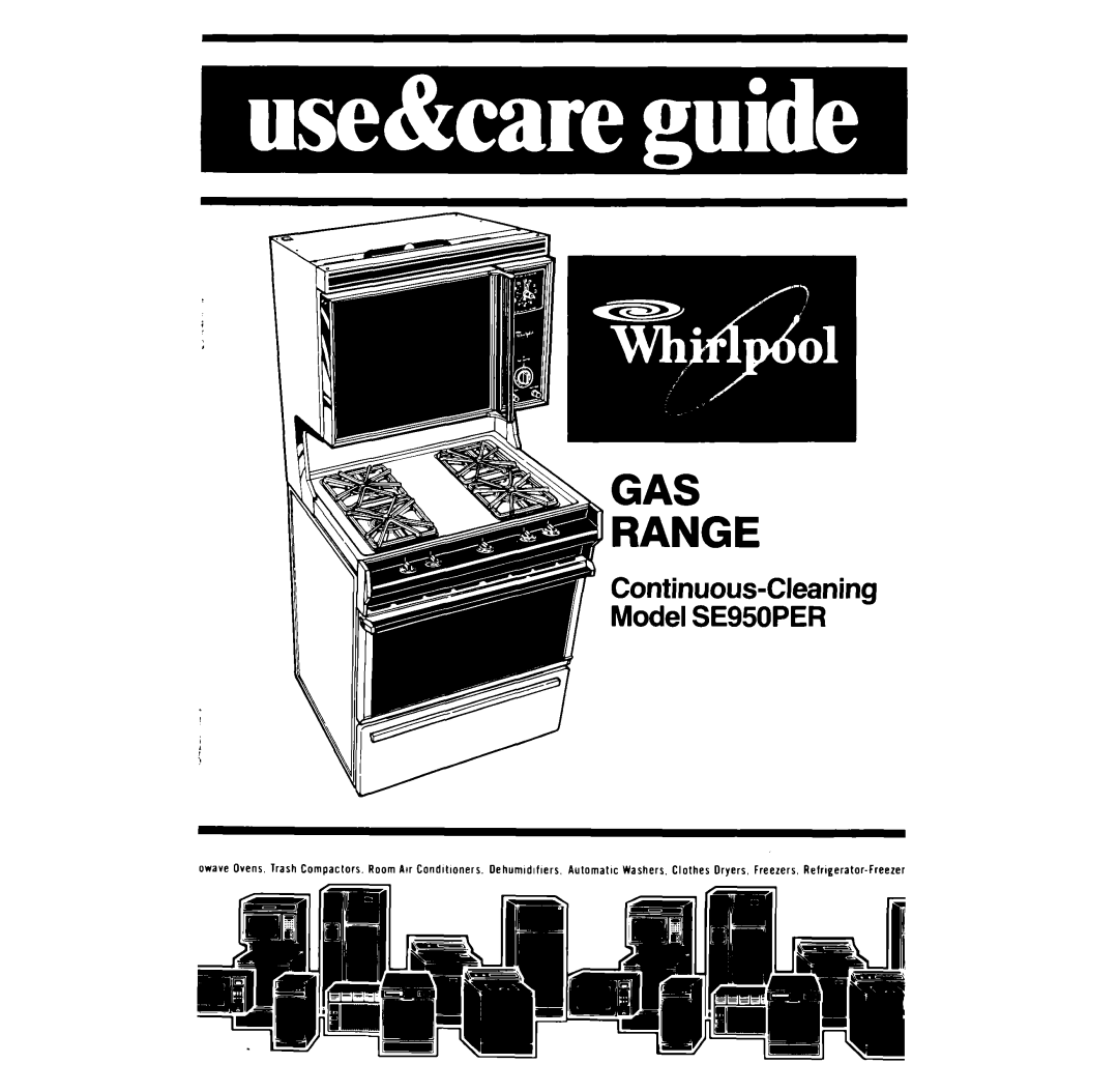 Whirlpool SE950PER manual 