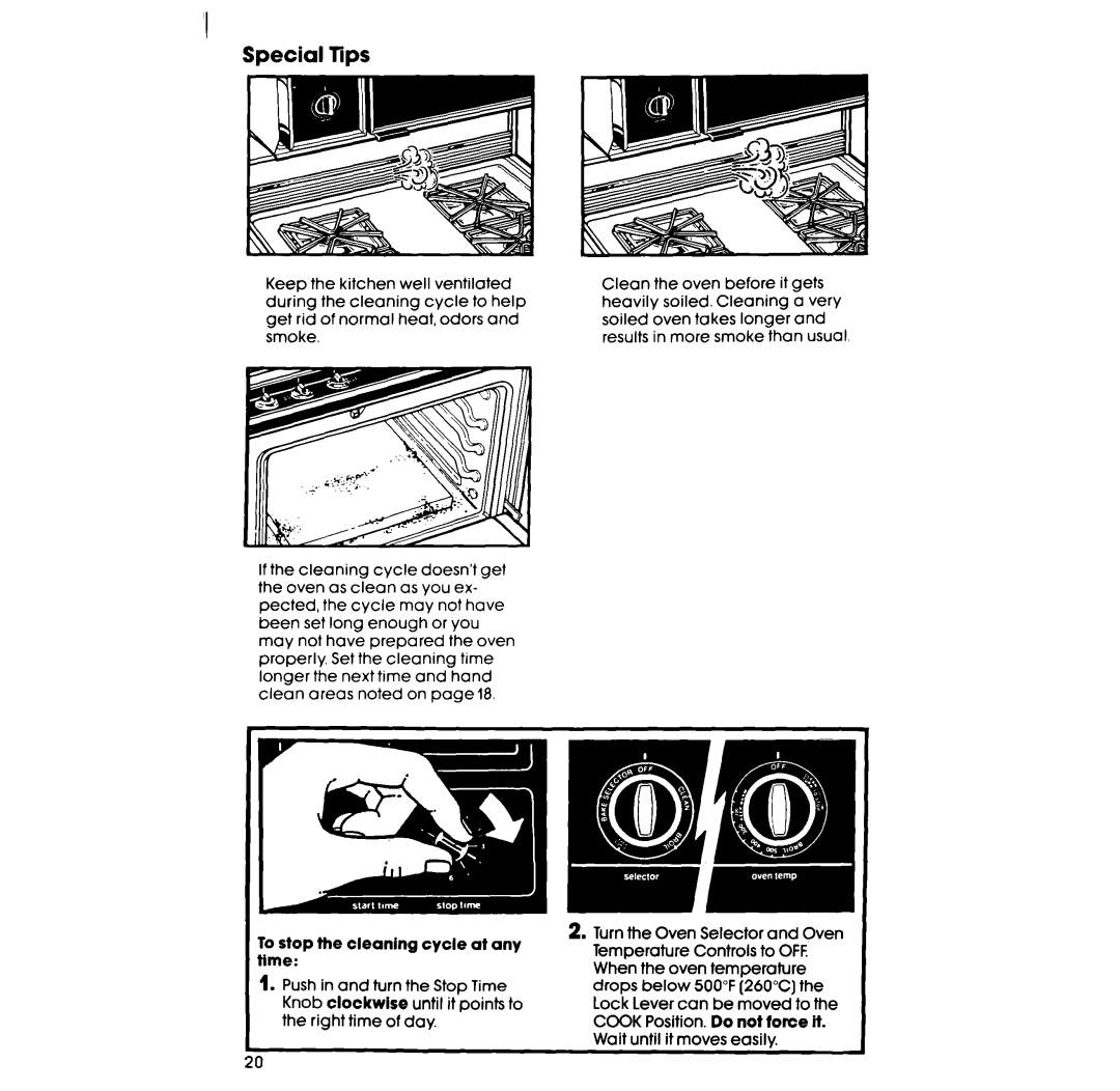 Whirlpool SE960PEP manual Special Tips 