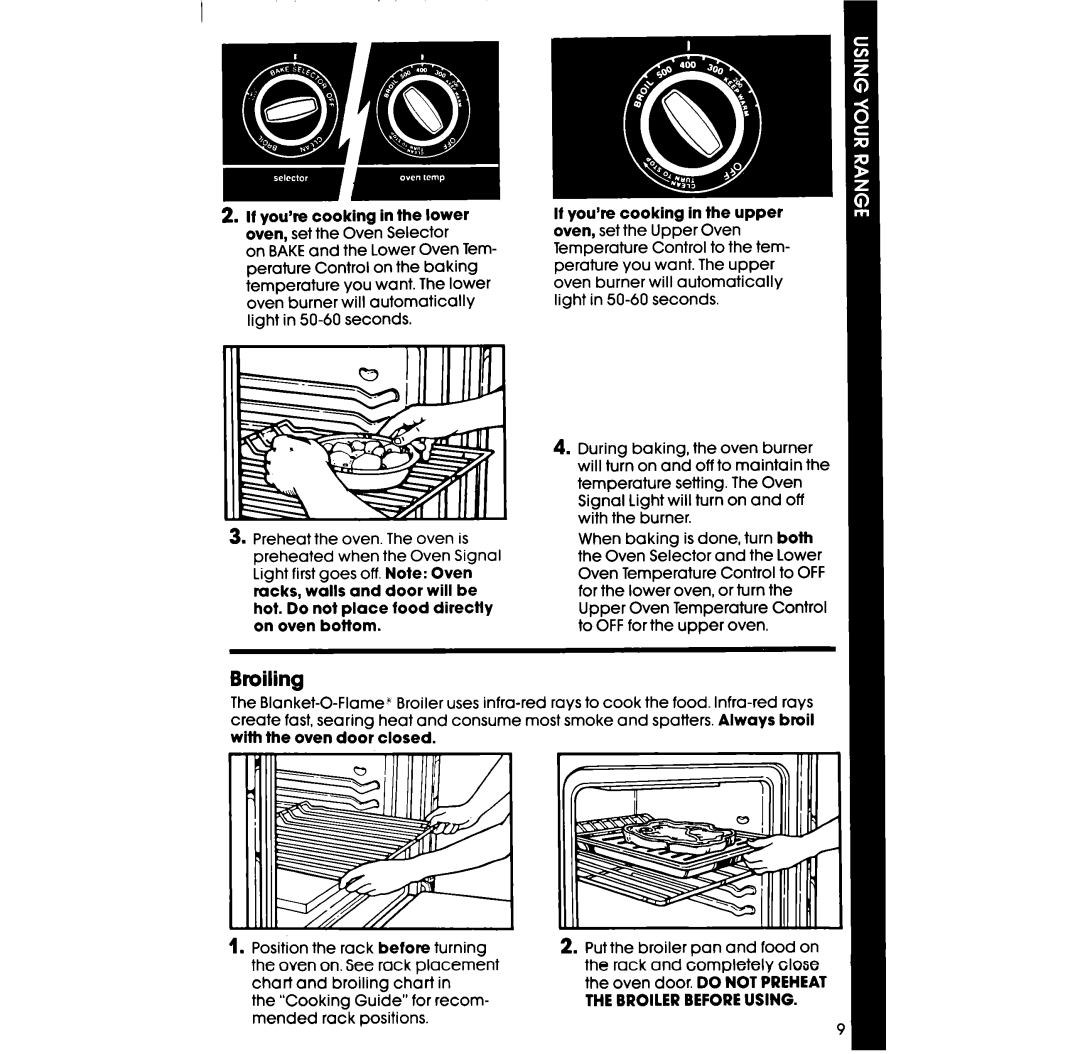 Whirlpool SE960PEP manual Broilincr 