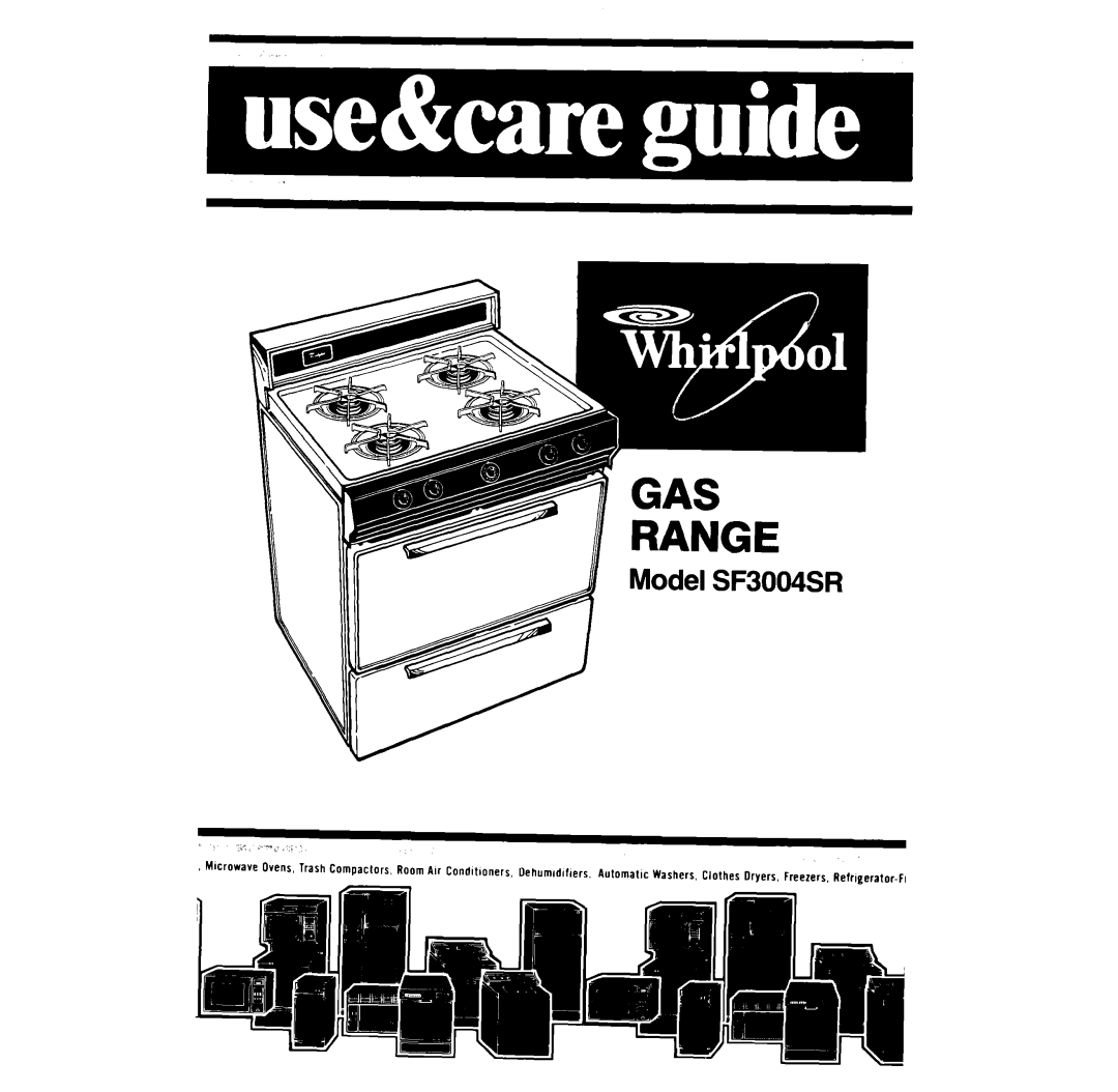 Whirlpool manual Model SF3004SR 