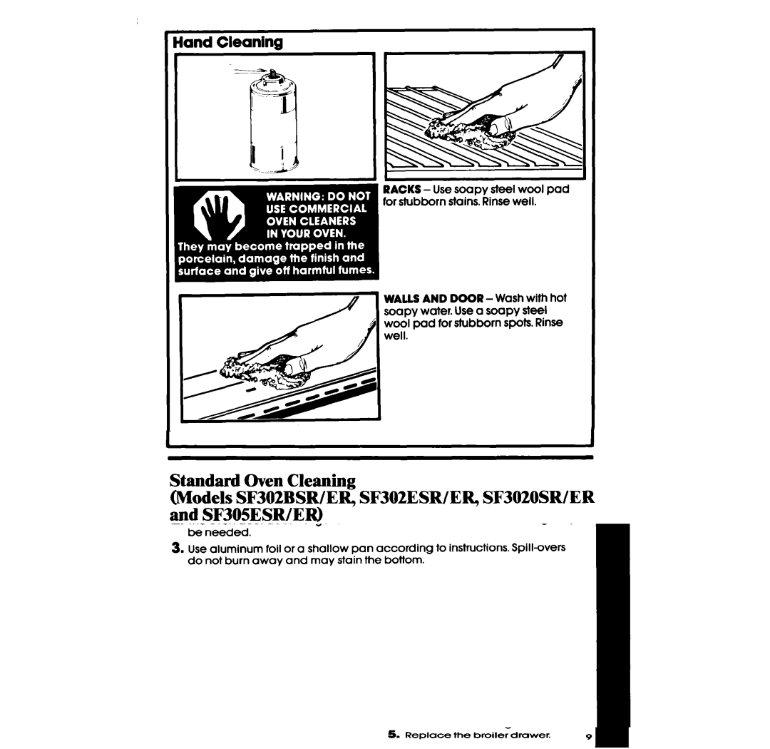 Whirlpool SF3020SR, SF302BSR, SF302EER, SF3020ER, SF302BER, SF305ESR, SF332BSR, SF332BER, SF305EER, SF302ESR manual Md Cleanlng 