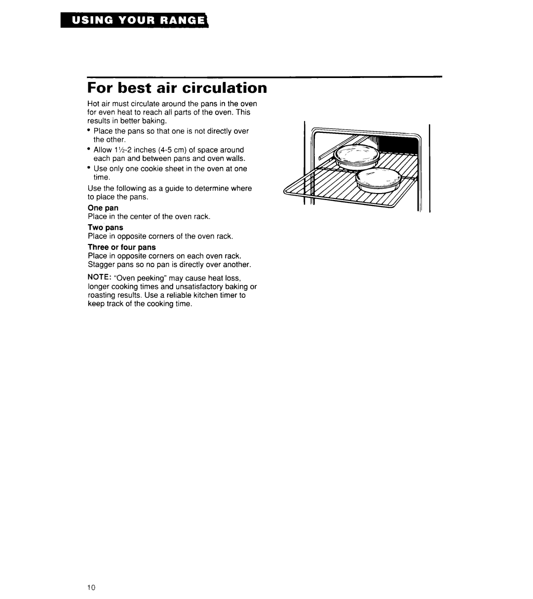 Whirlpool SF3000SY/EY, SF302BSY/BEY, SF304BSY important safety instructions For best air circulation 