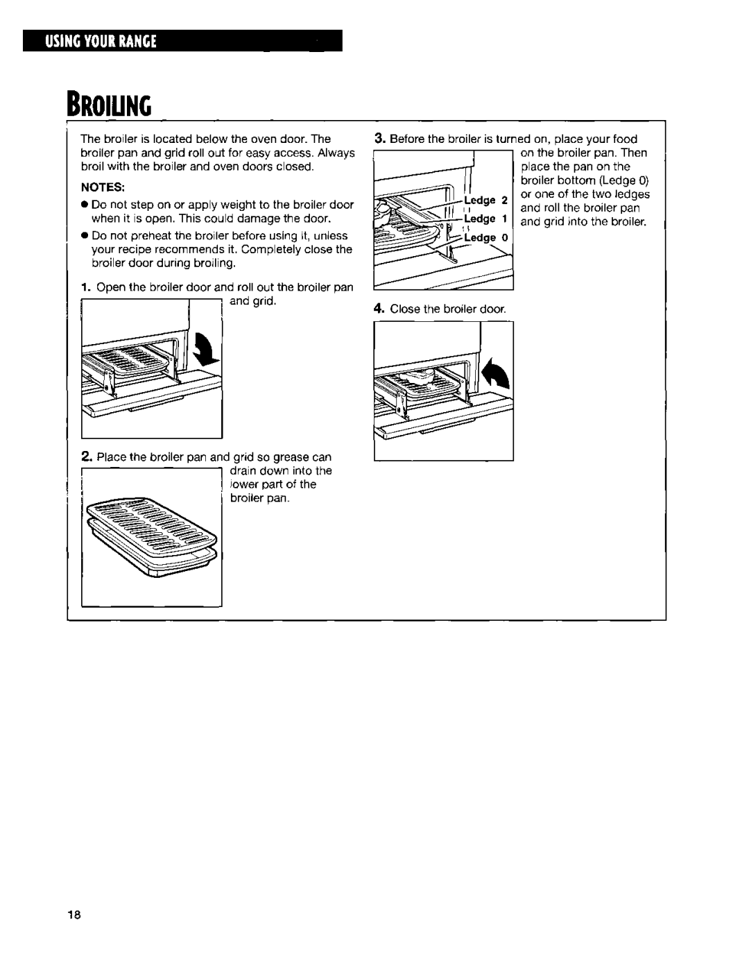 Whirlpool SF315PEE warranty Broiling 