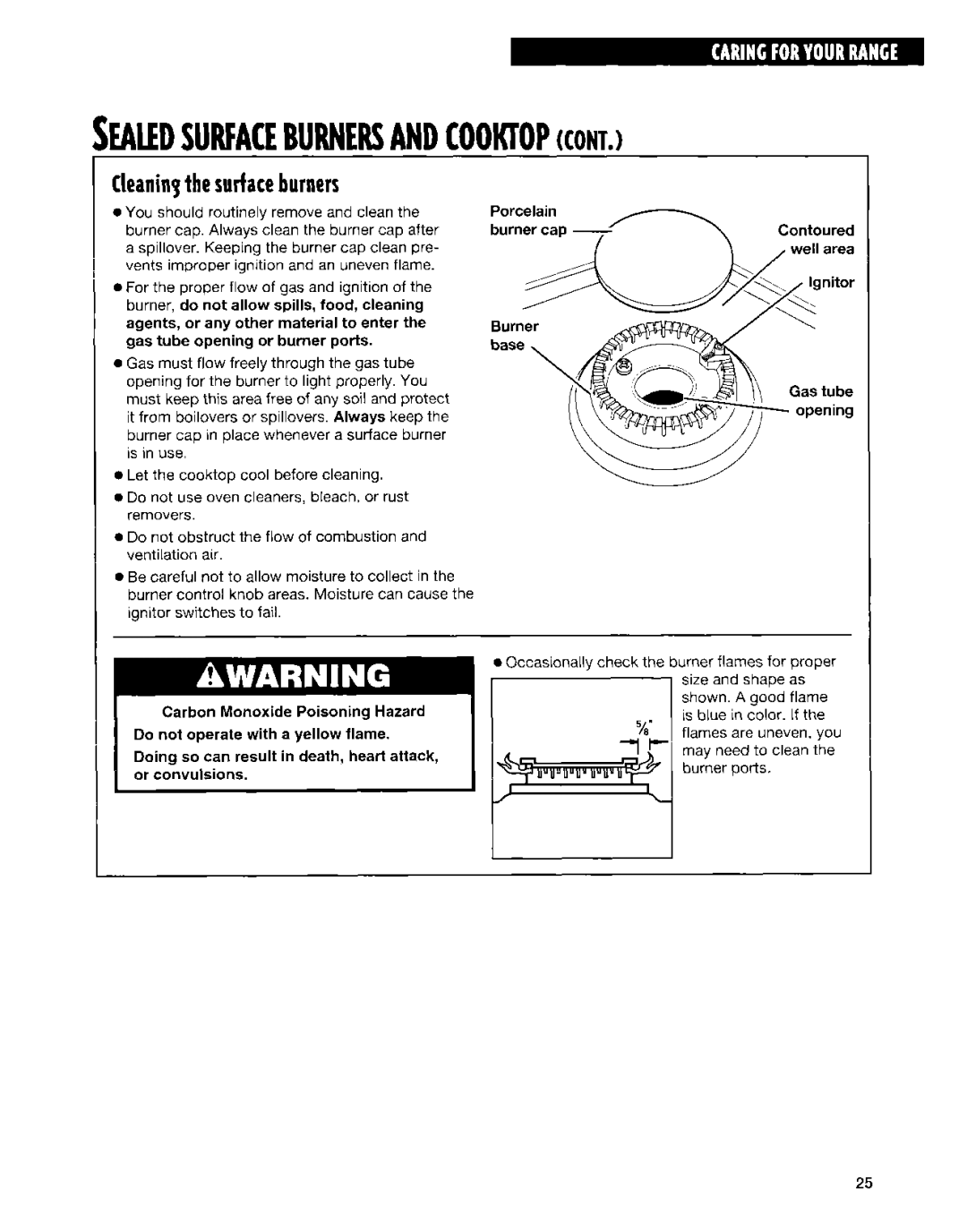 Whirlpool SF315PEE warranty EAlEDSURFACEBURNERSANDCOOKTOPCONT.1, Cleaningthesurfaceburners 