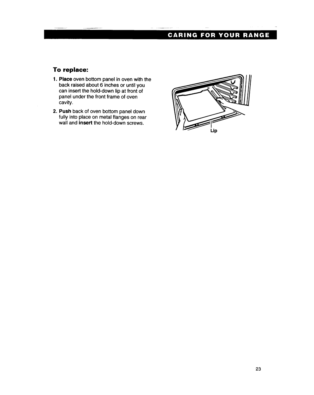 Whirlpool SF317PEA, SF317PCA manual To replace 