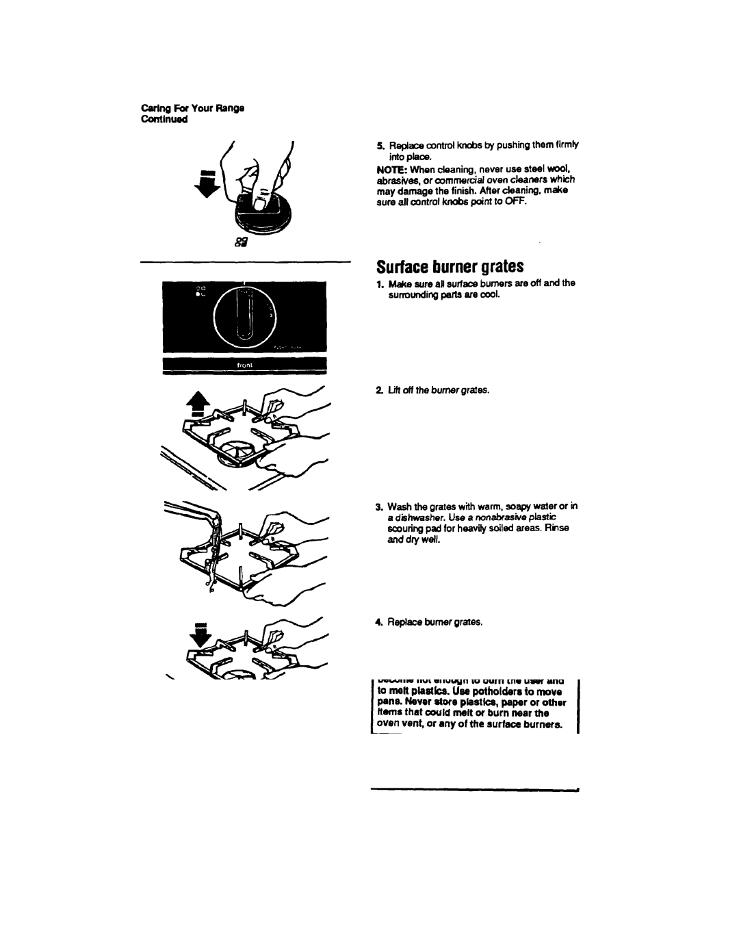 Whirlpool SF317PEX, SF337PEX manual 