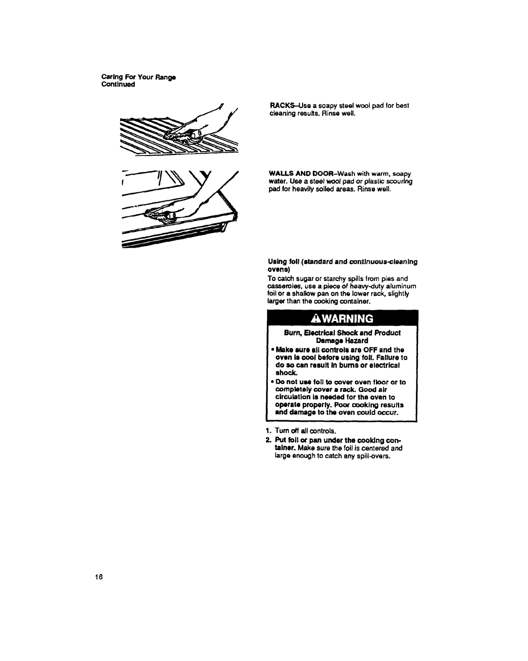 Whirlpool SF317PEX, SF337PEX manual Using loll standard and contlnuous-cleanlng ovsns 