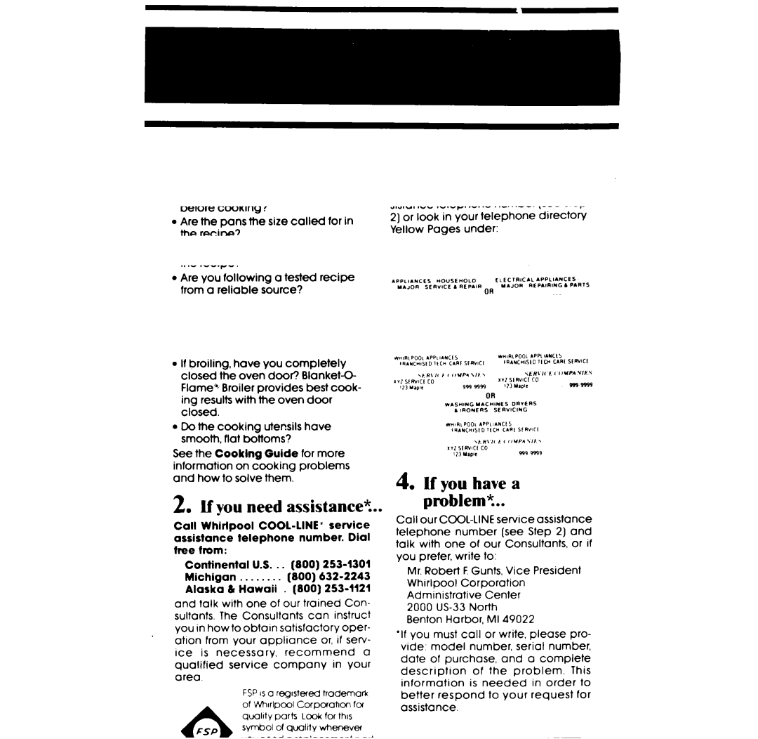 Whirlpool SF375BEP, SF365BEP manual Part No -03-O/786295, Whirlpool Corporation 