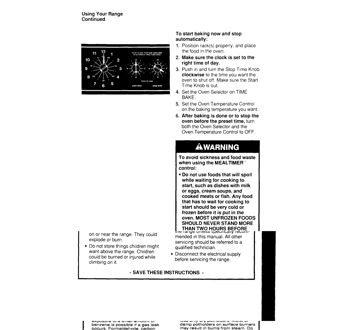 Whirlpool SF365BEW, SF370PEW manual 