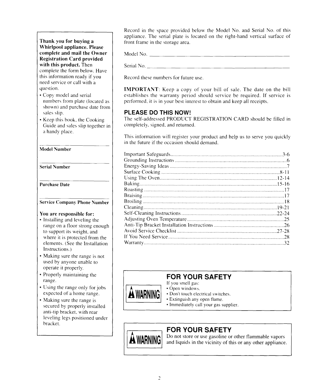 Whirlpool SF365BEXN0 manual 1Properly maintaining the range, Adjusting 