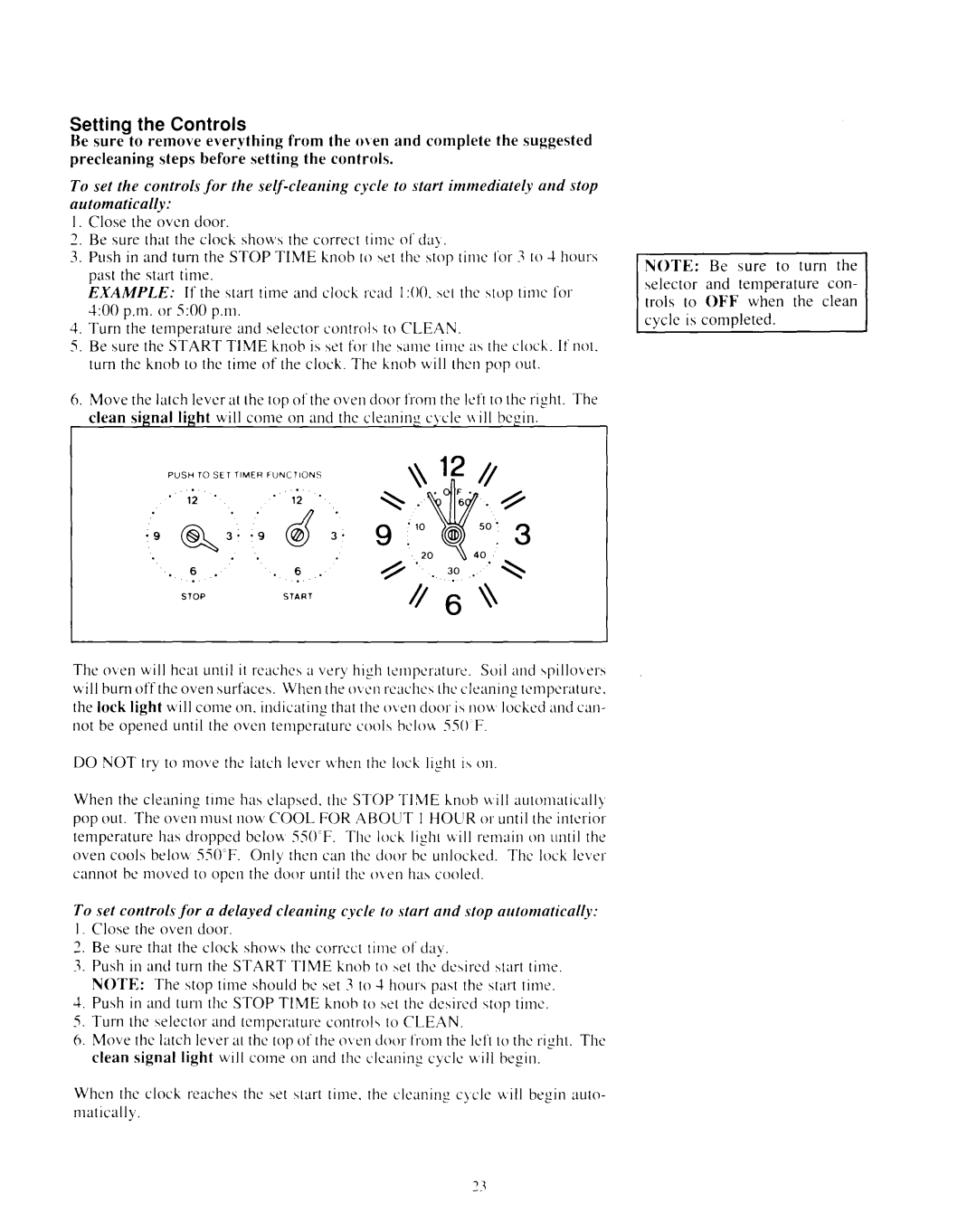 Whirlpool SF365BEXN0 manual ‘ol, 300 pm. or SOOp.m, To Clean, Do not try to move the latch lever when the loch light i 