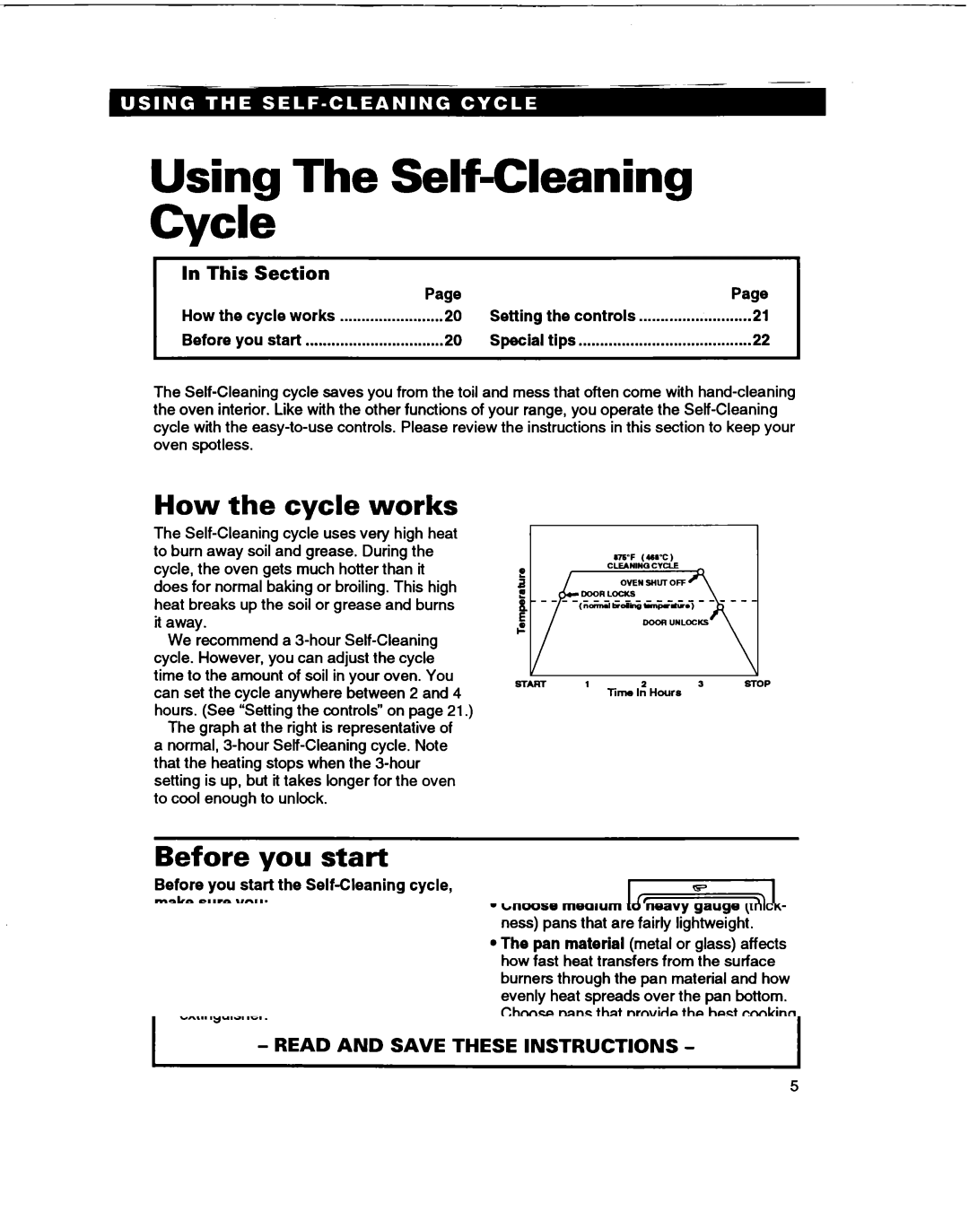 Whirlpool SF365BEY warranty Using The Self-Cleaning Cycle, How Cycle Works, Before you start, This Section 