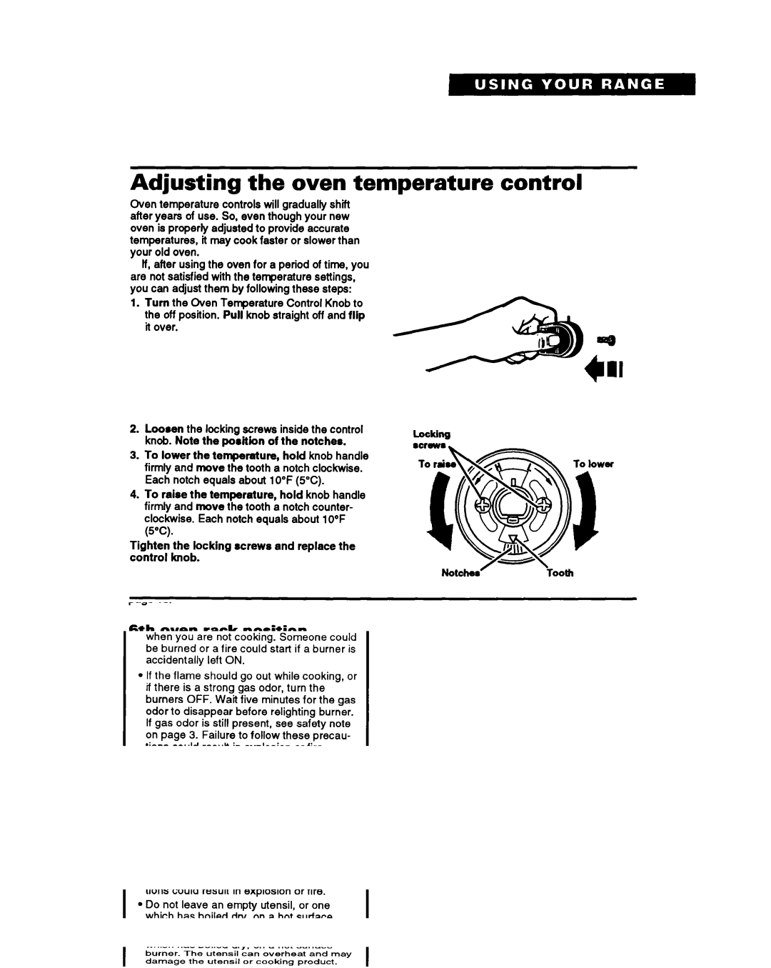 Whirlpool SF367PEY important safety instructions Adjusting the oven temperature control, Broiling 