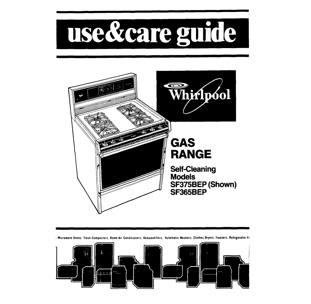 Whirlpool manual SF375BEP Shown 