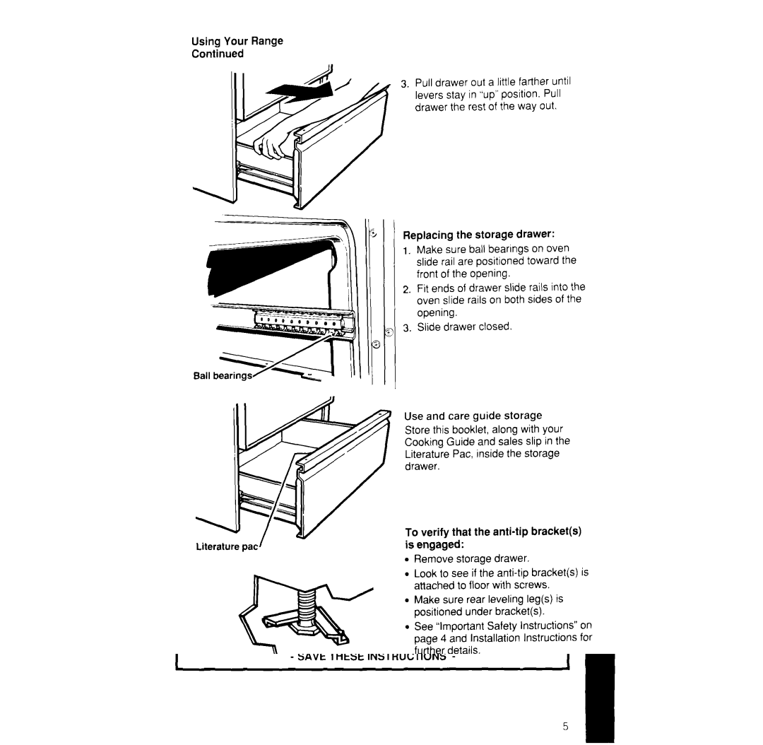 Whirlpool SF376PEW manual Using Your Range Literature pat’ 