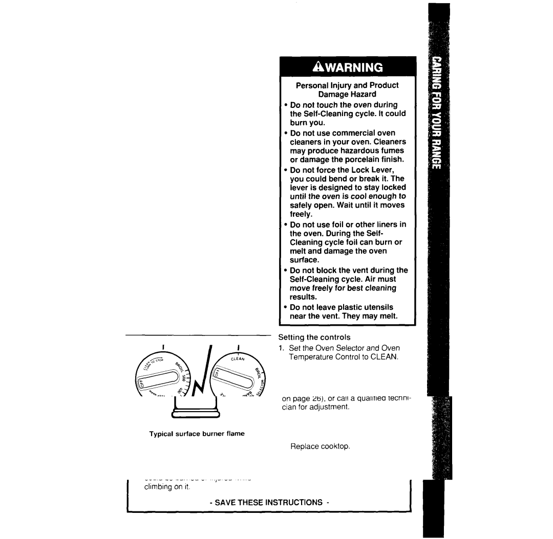 Whirlpool SF376PEW manual 