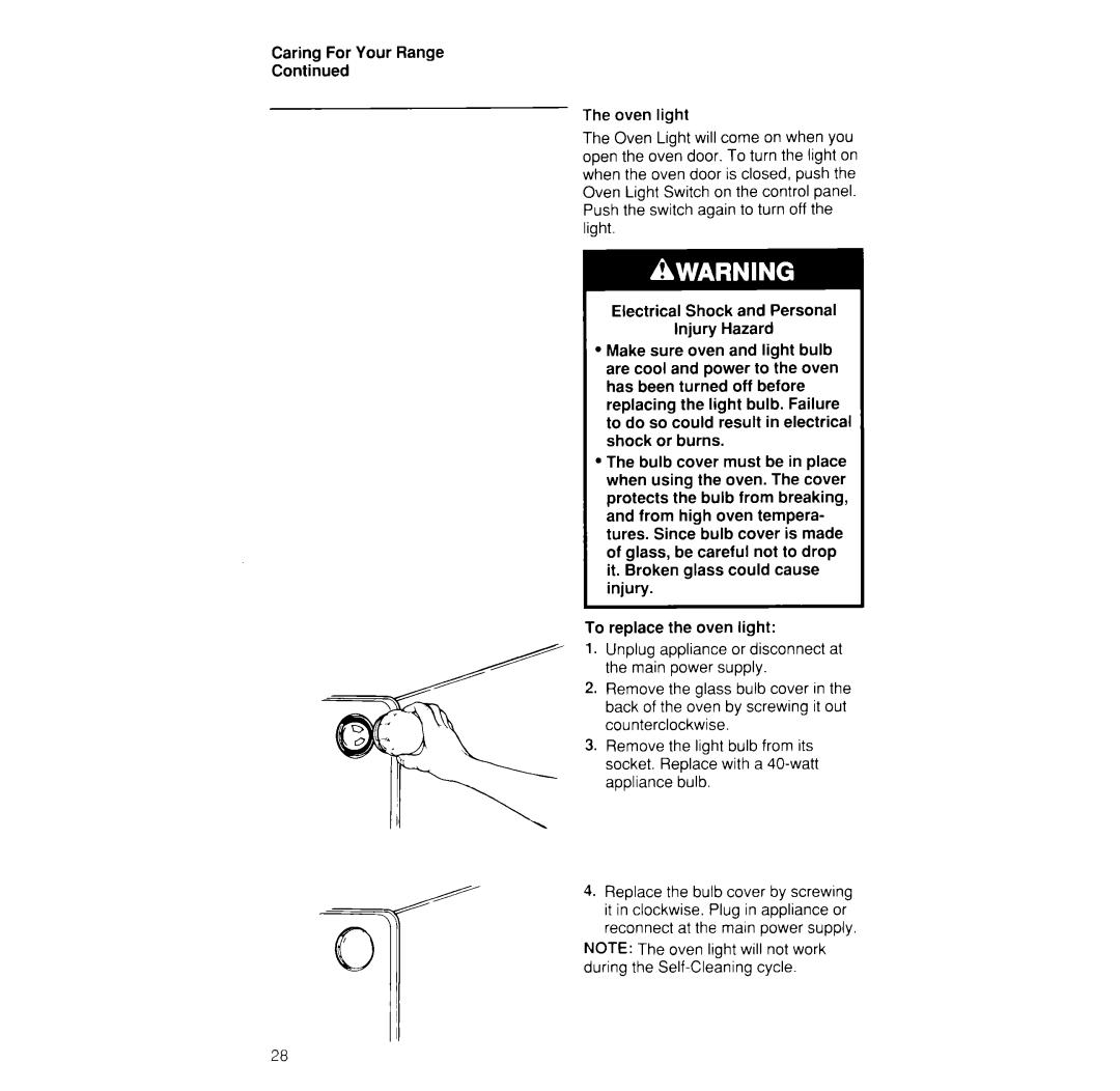 Whirlpool SF376PEW manual 10 T 