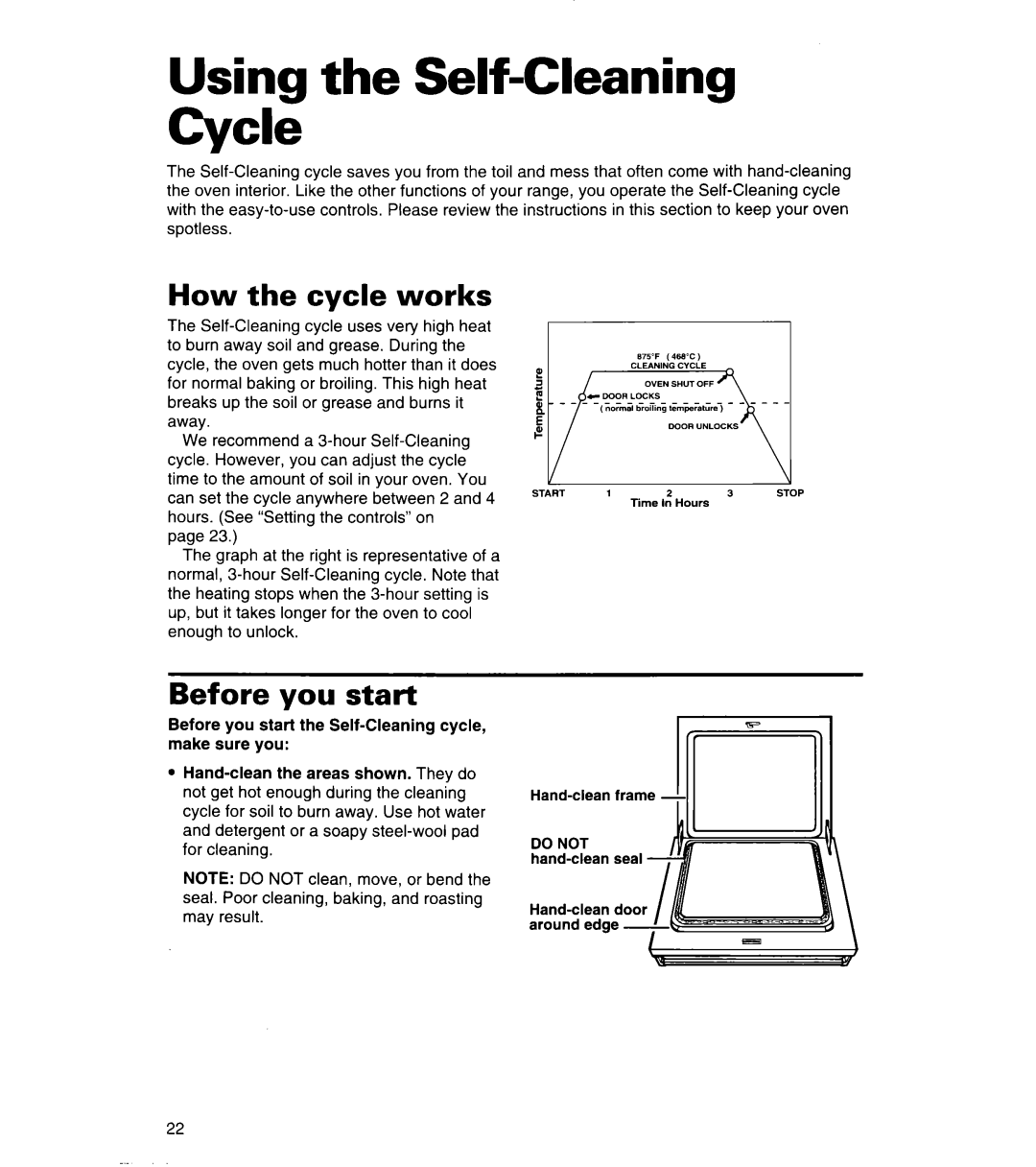 Whirlpool SF378PEW warranty Using the Self-CleaningCycle, How the cycle works, Before you start 