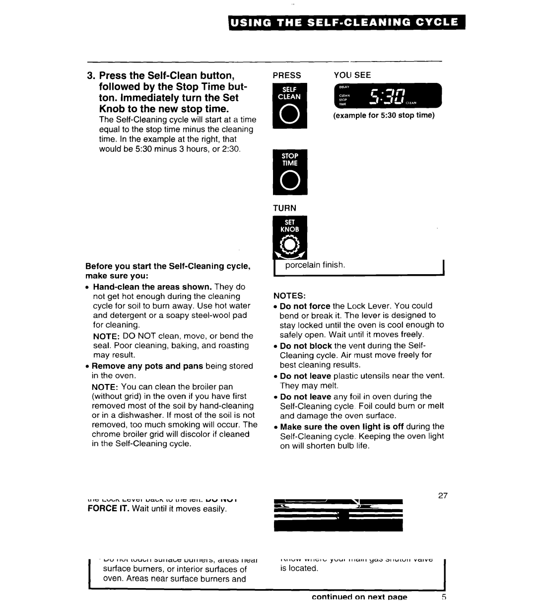 Whirlpool SF380PEW warranty After the Self-Cleaning Cycle, Starts 