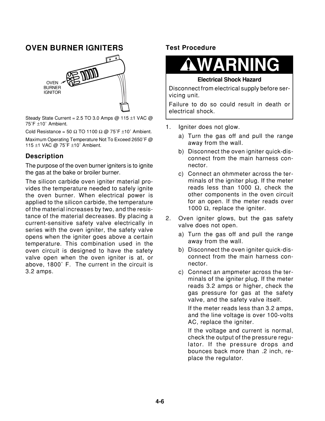 Whirlpool FGS335E Q, SF395LEE Q/Z/B, TGS325E W, SF385PEE Q/Z, SF372BEE Q/Z, SF360BEE W/N, SF372BEE W/N Oven Burner Igniters 