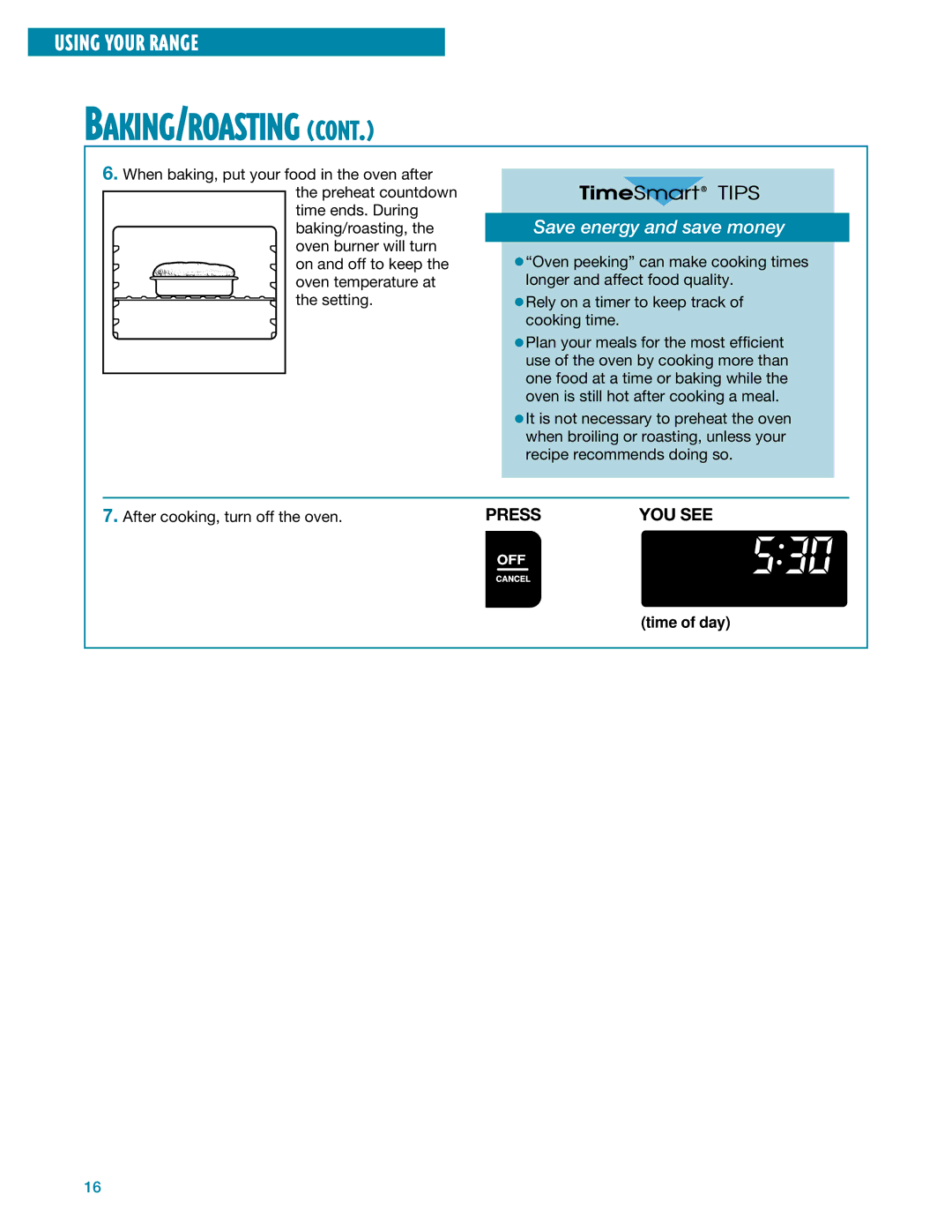 Whirlpool SF395LEE manual Save energy and save money 