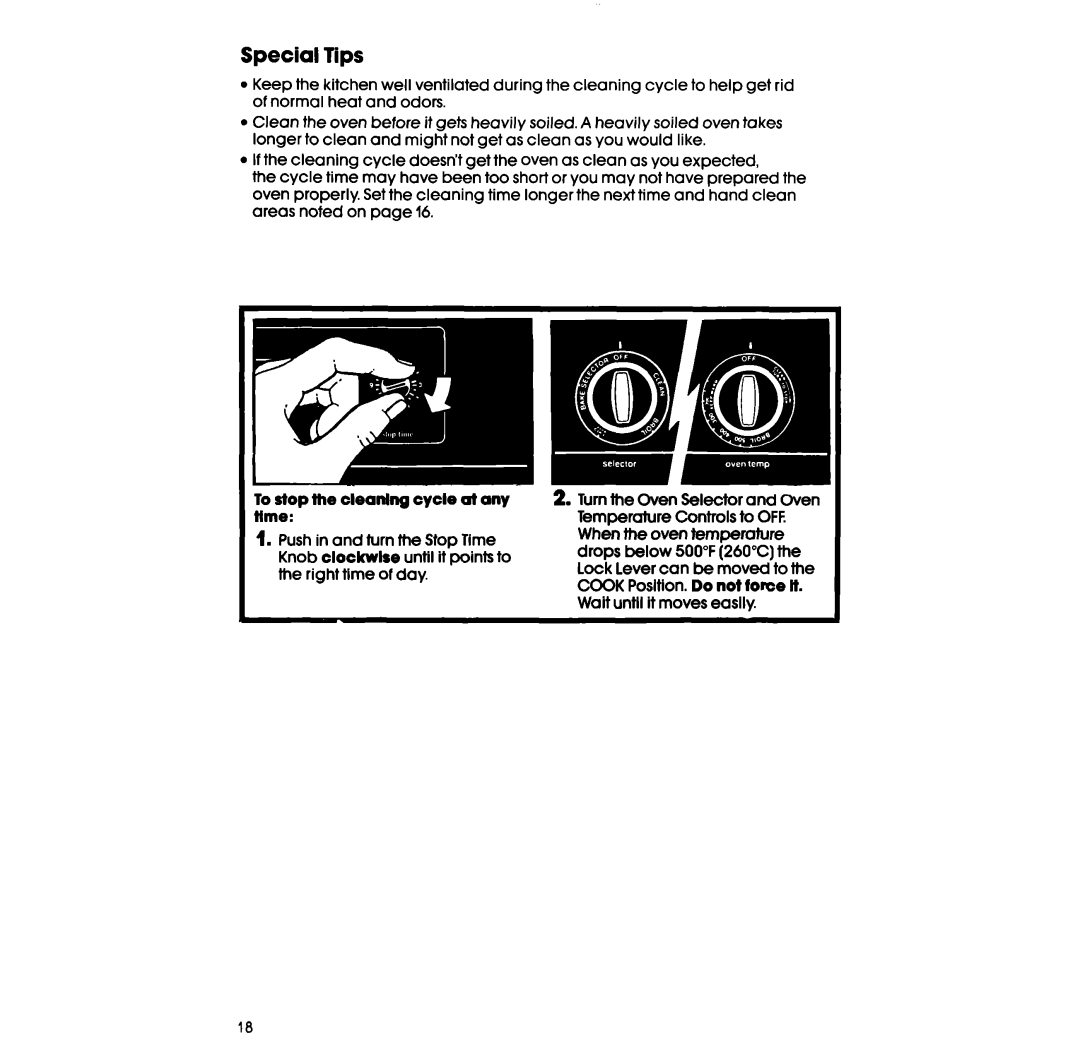 Whirlpool SF395PEP manual Special Tips 