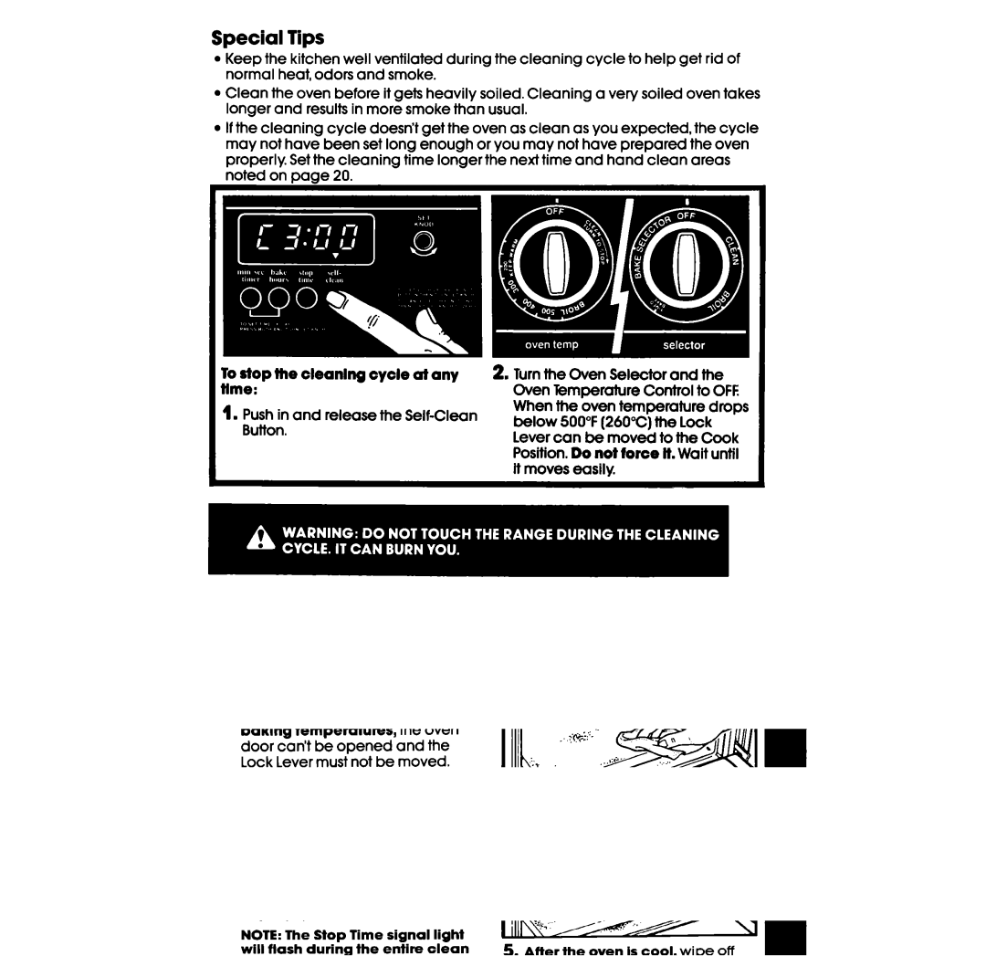 Whirlpool SF396PEP manual Special lips 