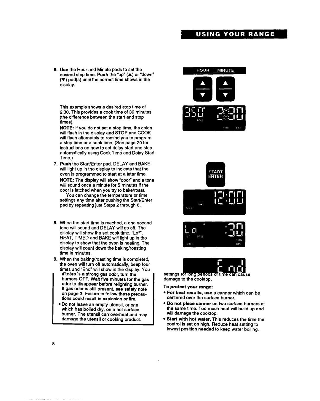 Whirlpool SF387PCY manual Method 3-Using Cook Time and Stop Time, Position the oven racks properly and put food in the oven 