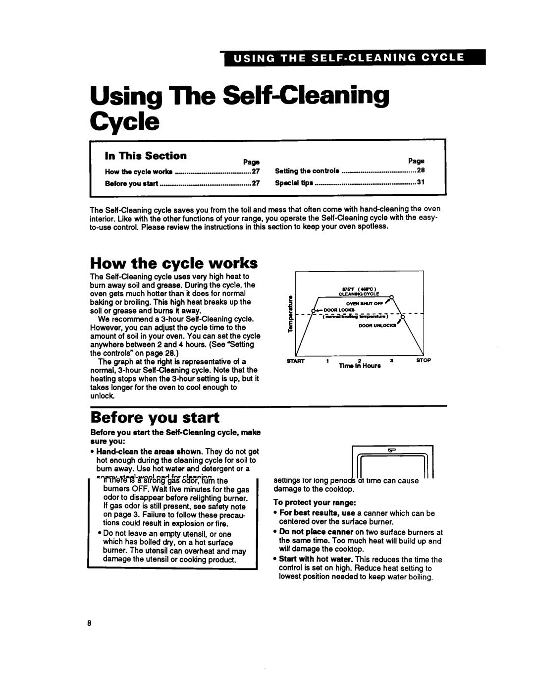 Whirlpool SF397PEY Using The Self-Cleaning Cycle, How the cycle works, Before you start, This Section PawPage, Do not 