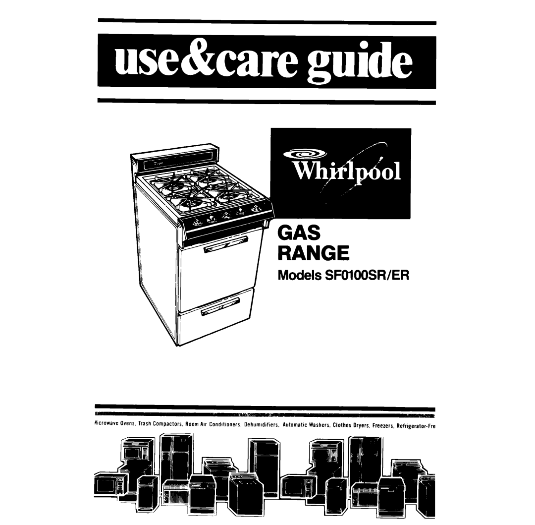 Whirlpool manual Models SFOlOOSR/ER 