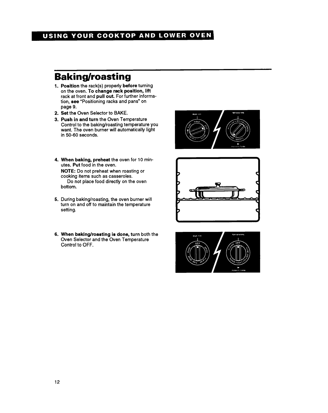 Whirlpool SM980PEY warranty Baking/roasting 