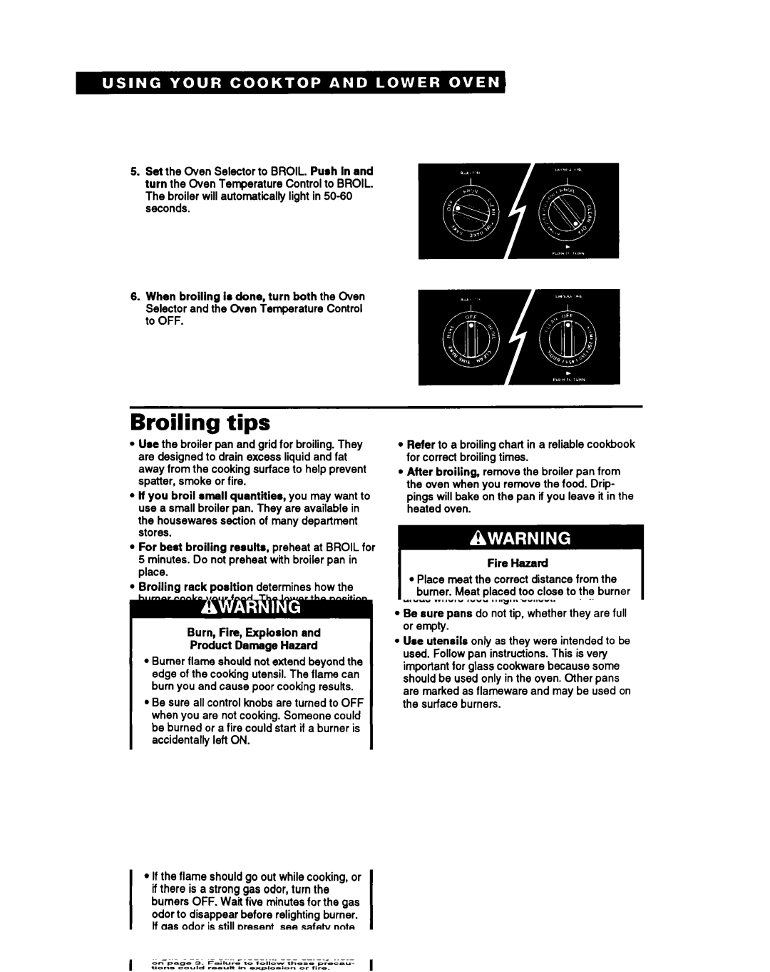 Whirlpool SM980PEY warranty Broiling tips 